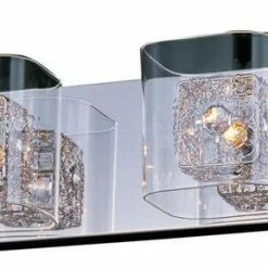 Promo ⭐ ET2 Gem® 40W 4-Light G9 Double Loop Base Xenon Bath Vanity Light in Polished Chrome 🥰
