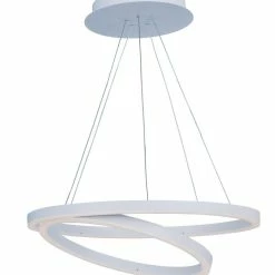 Promo 🔔 ET2 Cirque 23-3/4 in. 134W 2-Light Integrated LED Pendant in Matte White 🔥