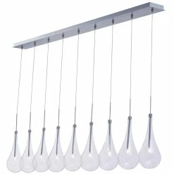 Discount ✔️ ET2 Larmes 16-1/2 in. 13.5W 9-Light LED Pendant in Polished Chrome 🧨