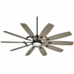 Outlet ❤️ Minka Aire Barn 65 in. 10-Blade Indoor/Outdoor Ceiling Fan in Coal 🔥