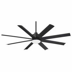 Outlet 🎁 Minka Aire Slipstream 31W 1-Light Y30 LED 8-Blade Ceiling Fan in Coal ❤️