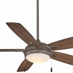 Best deal 🥰 Minka Aire Lun-Aire 24.26W 5-Blade Ceiling Fan with 54 in. Blade Span in Oil Rubbed Bronze ⭐