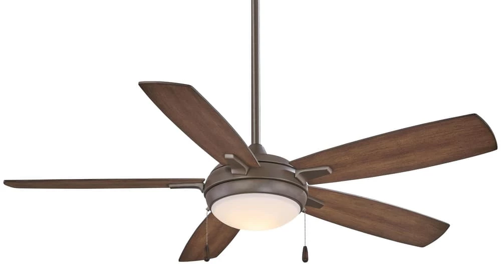 Best deal 🥰 Minka Aire Lun-Aire 24.26W 5-Blade Ceiling Fan with 54 in. Blade Span in Oil Rubbed Bronze ⭐