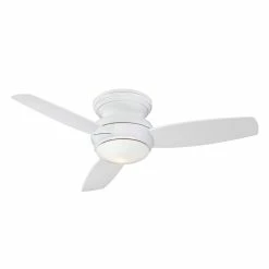 Best reviews of 🎁 Minka Aire Traditional Concept™ 51.44W 3-Blade LED Ceiling Fan with 44 in. Blade Span in White 👍
