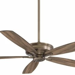 New 🔥 Minka Aire Kafé-XL 60 in. 5 Blade Indoor LED Ceiling Fan in Heirloom Bronze ✔️