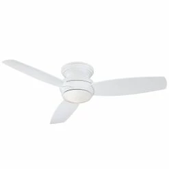 Hot Sale 😍 Minka Aire Traditional Concept™ 60.5W 3-Blade Ceiling Fan with 52 in. Blade Span in White 👏