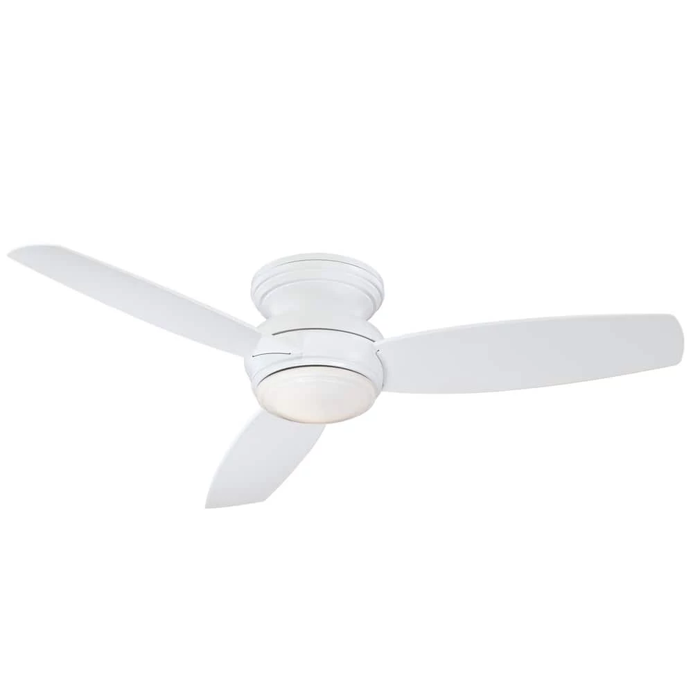 Hot Sale 😍 Minka Aire Traditional Concept™ 60.5W 3-Blade Ceiling Fan with 52 in. Blade Span in White 👏